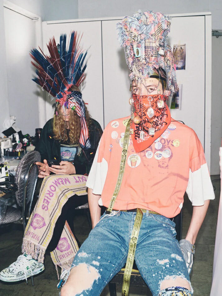 SEVESKIG Vintage Graphic Trompe-l'?il S/SL Tee Tシャツ セヴシグ