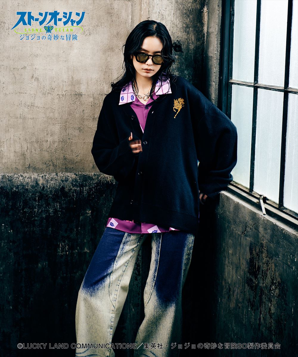 ジョジョの奇妙な冒険 ストーンオーシャン E・Costello’s Stand Shirt / エルメェス・コステロスタンド シャツ JOJO glamb グラム