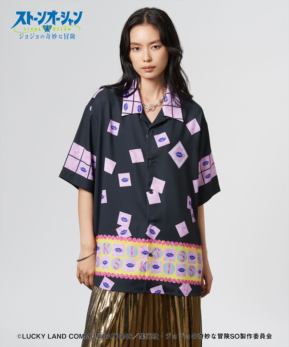 ジョジョの奇妙な冒険 ストーンオーシャン E・Costello’s Stand Shirt / エルメェス・コステロスタンド シャツ JOJO glamb グラム