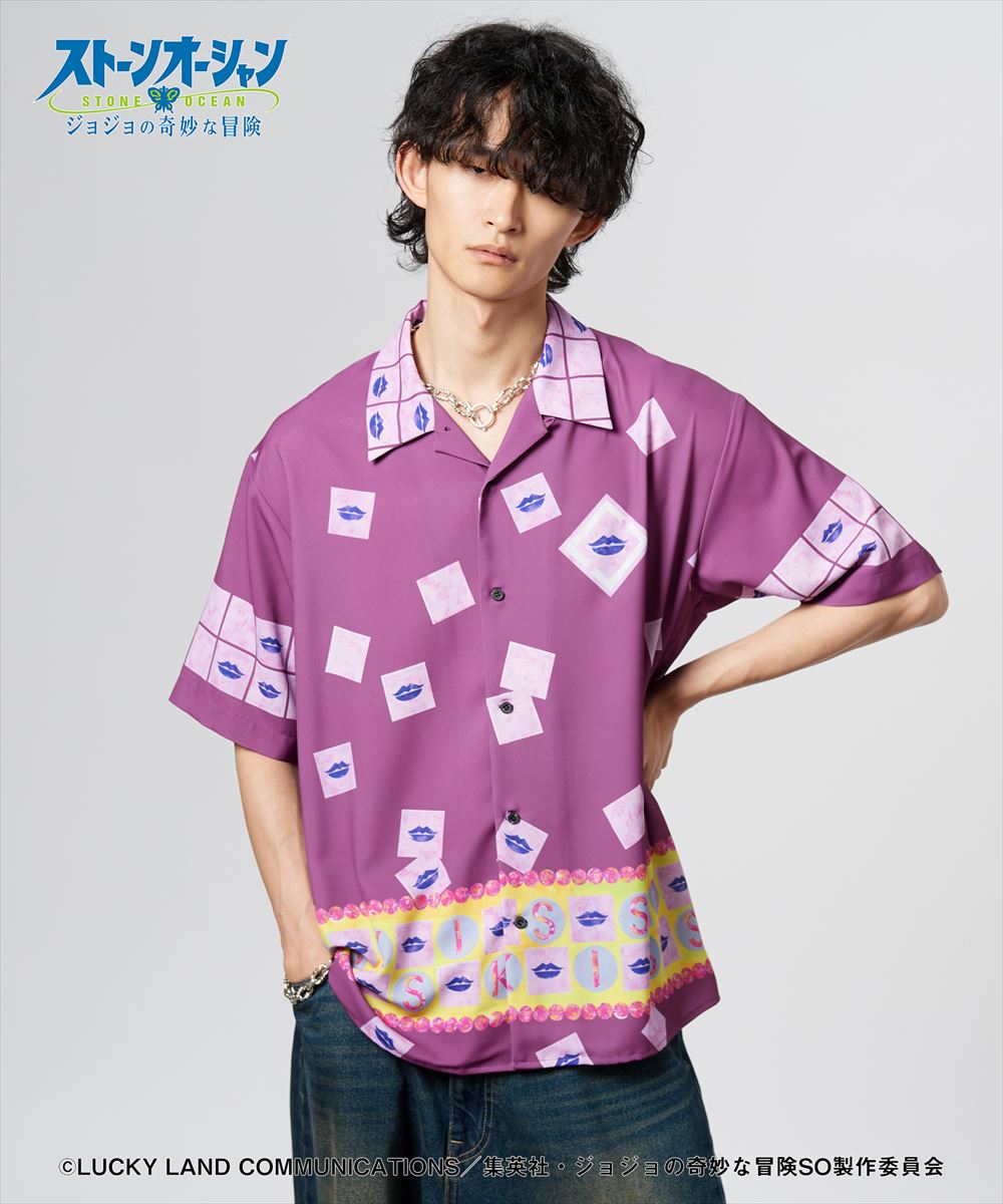 ジョジョの奇妙な冒険 ストーンオーシャン E・Costello’s Stand Shirt / エルメェス・コステロスタンド シャツ JOJO glamb グラム
