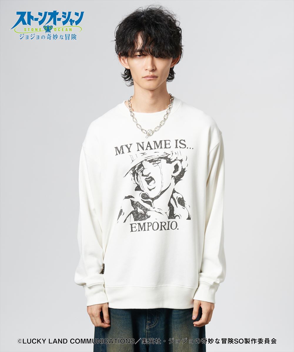 ジョジョの奇妙な冒険 ストーンオーシャン E・Alnino Sweat / エンポリオ・アルニーニョ スウェット JOJO glamb グラム