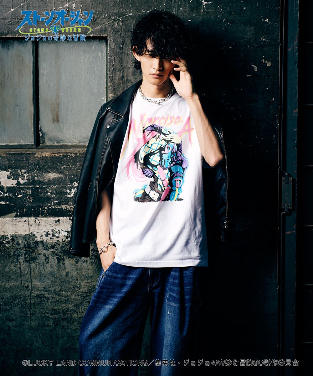 ジョジョの奇妙な冒険 ストーンオーシャン Narciso・A T-shirts / ナルシソ・アナスイ Tシャツ JOJO glamb グラム