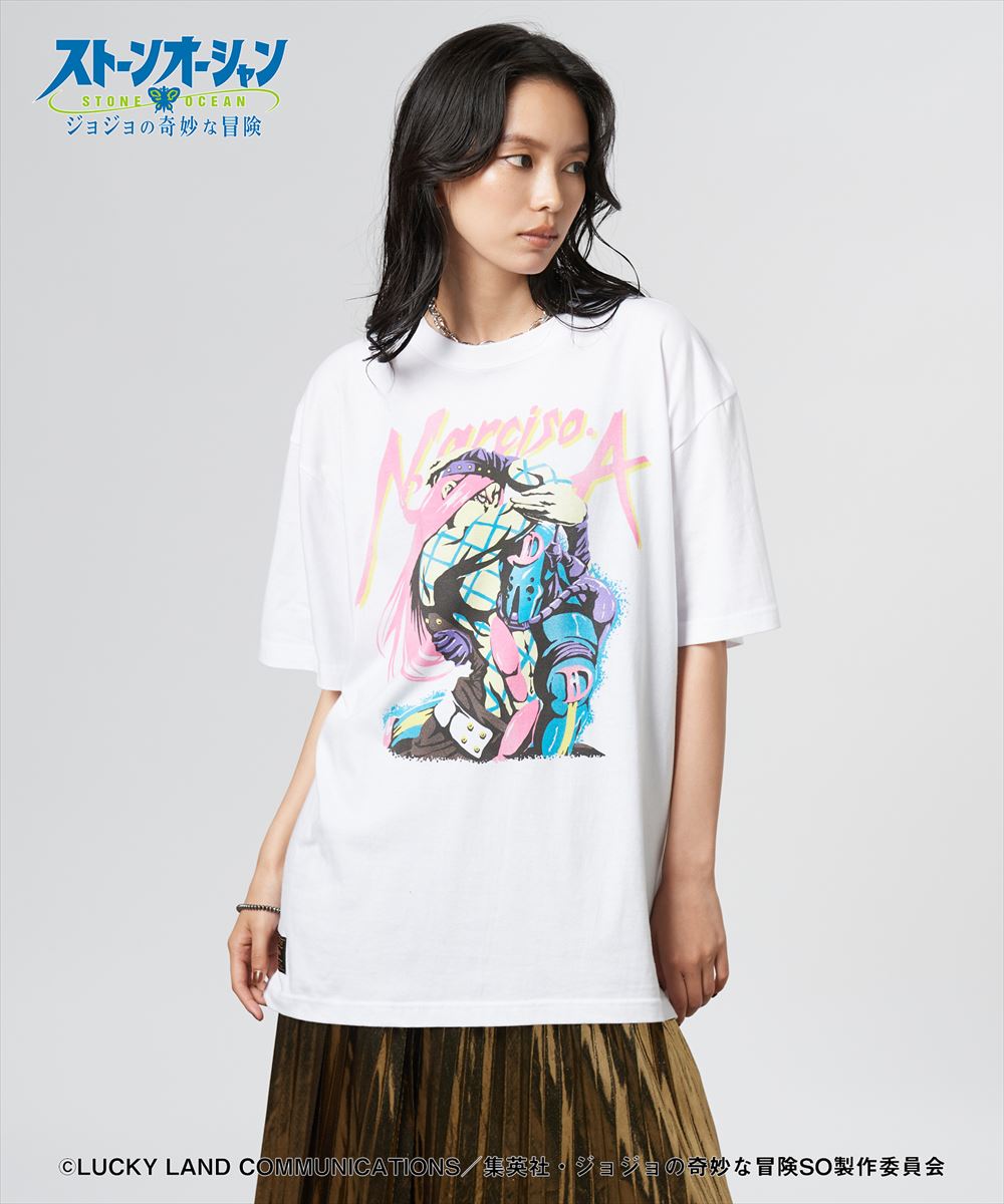 ジョジョの奇妙な冒険 ストーンオーシャン Narciso・A T-shirts / ナルシソ・アナスイ Tシャツ JOJO glamb グラム