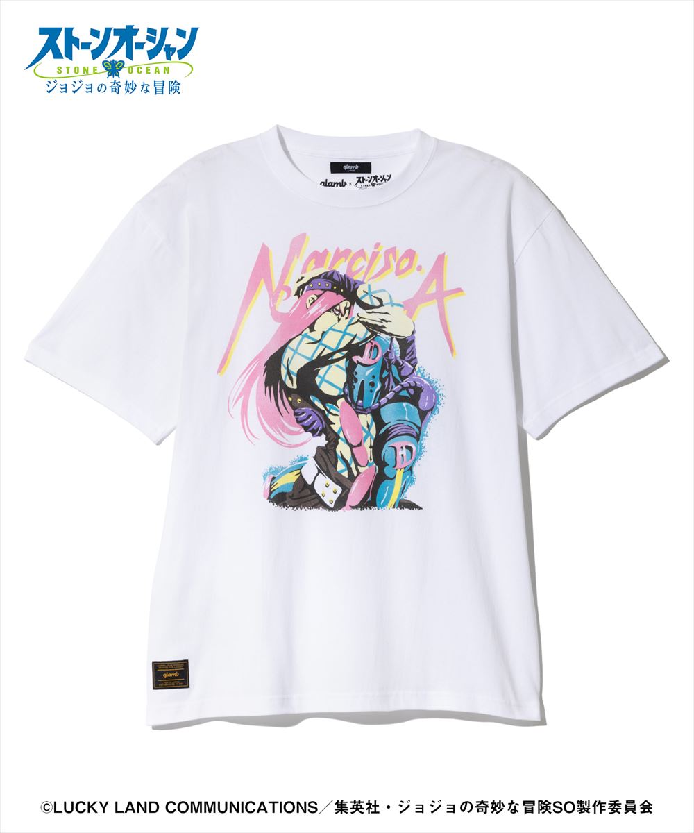 ジョジョの奇妙な冒険 ストーンオーシャン Narciso・A T-shirts / ナルシソ・アナスイ Tシャツ JOJO glamb グラム