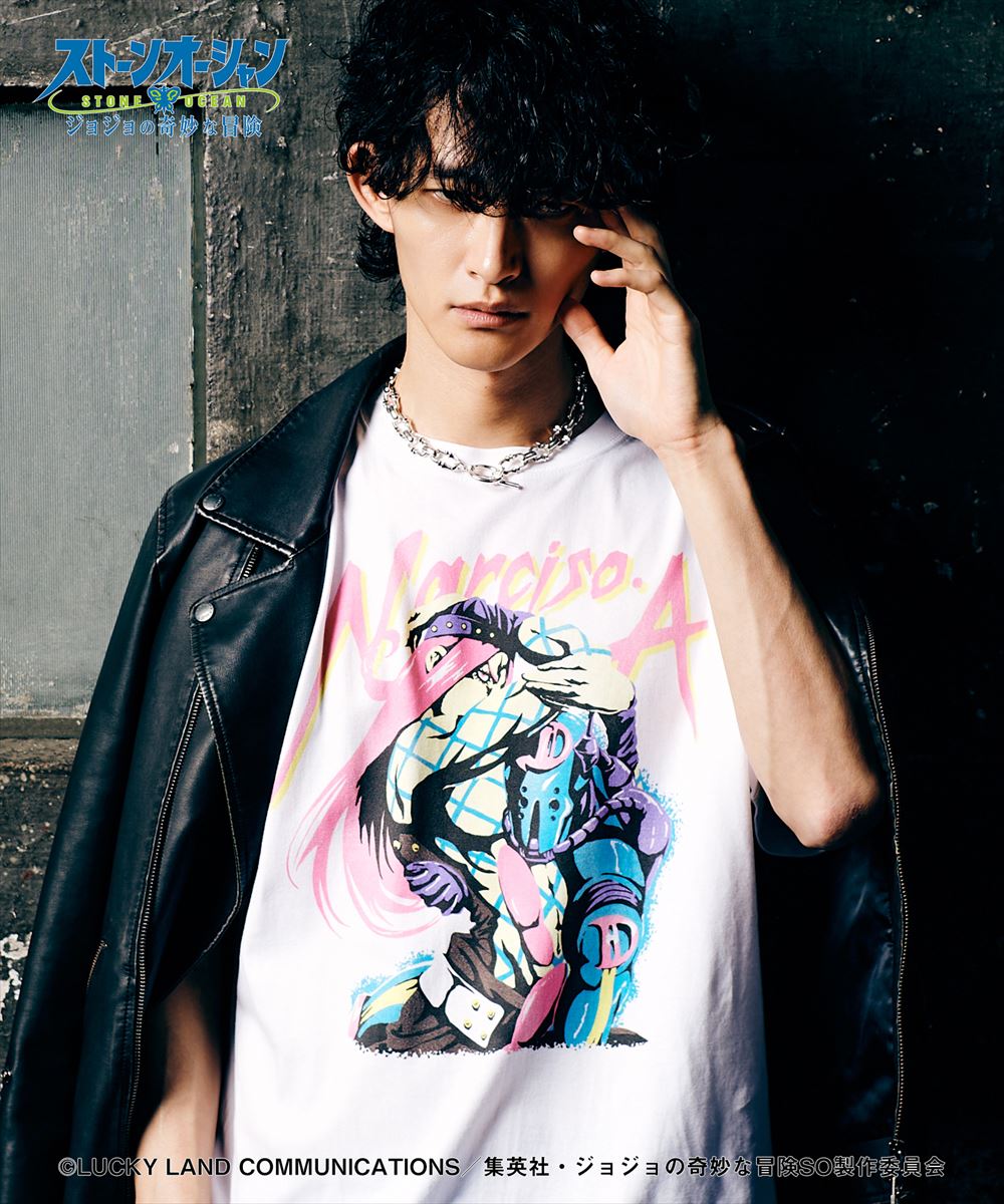 ジョジョの奇妙な冒険 ストーンオーシャン Narciso・A T-shirts / ナルシソ・アナスイ Tシャツ JOJO glamb グラム