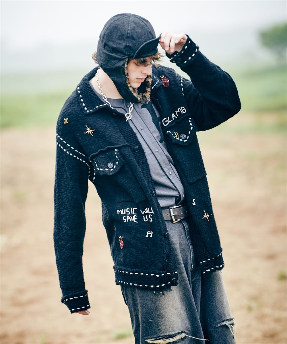 Beadswork Knit Jacket / ビーズワークニットジャケット glamb グラム