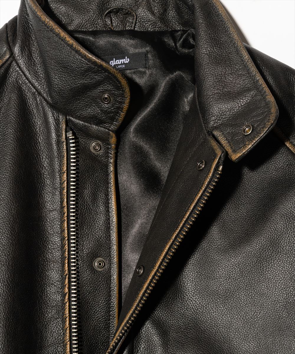 Leather Bomber Jacket / レザーボマージャケット glamb グラム