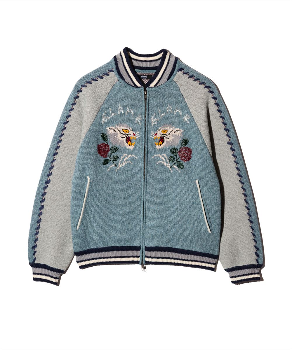 White Tiger Knit Ska Jumper / ホワイトタイガーニットスカジャンパー glamb グラム