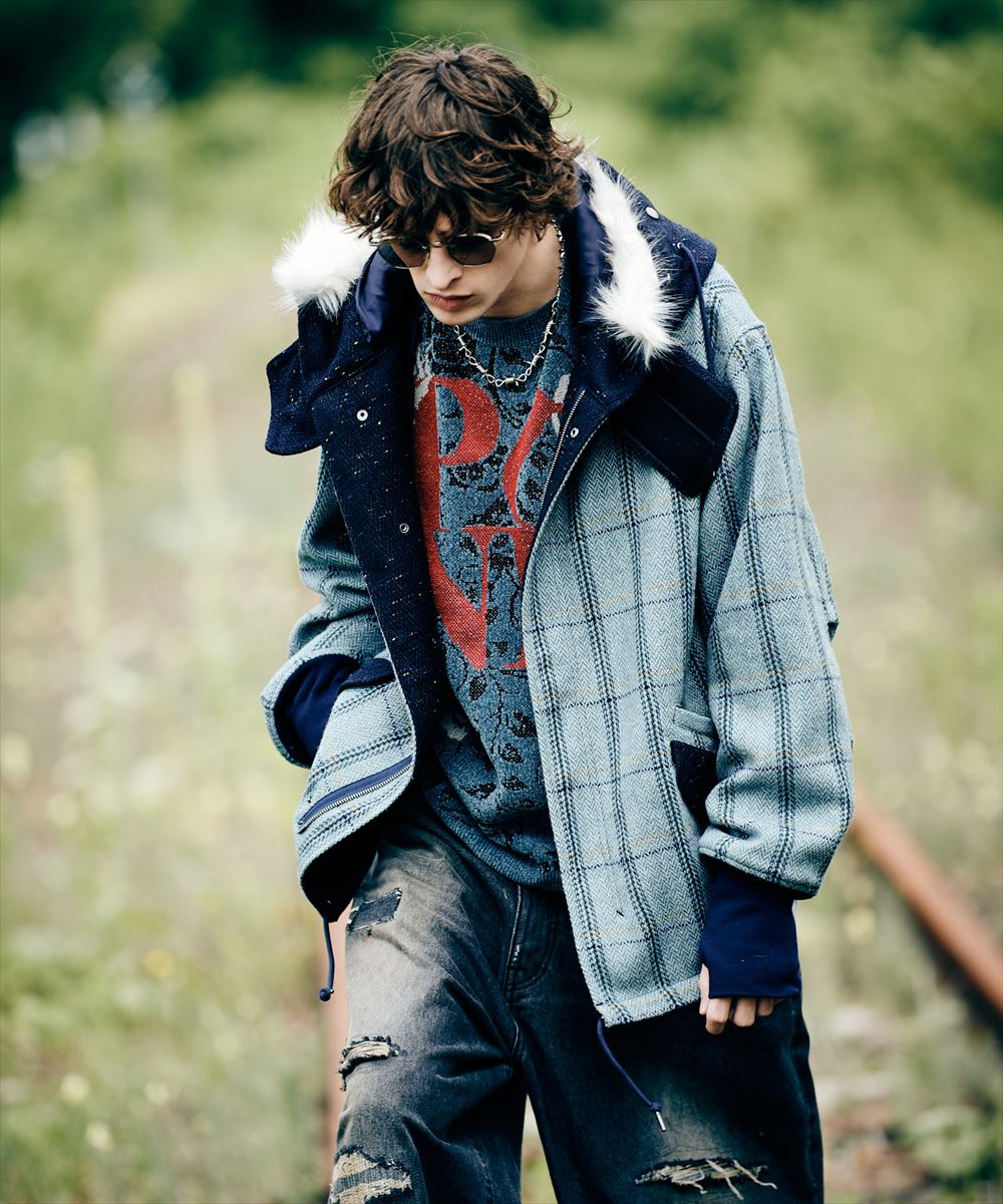 High Neck Short Mods Coat / ハイネックショートモッズコート glamb グラム