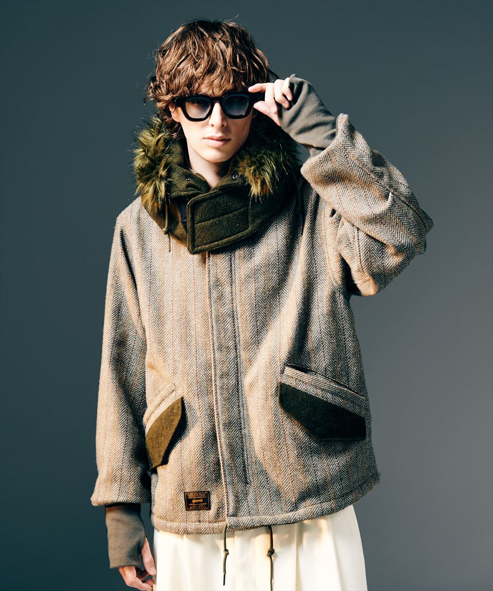 High Neck Short Mods Coat / ハイネックショートモッズコート glamb グラム