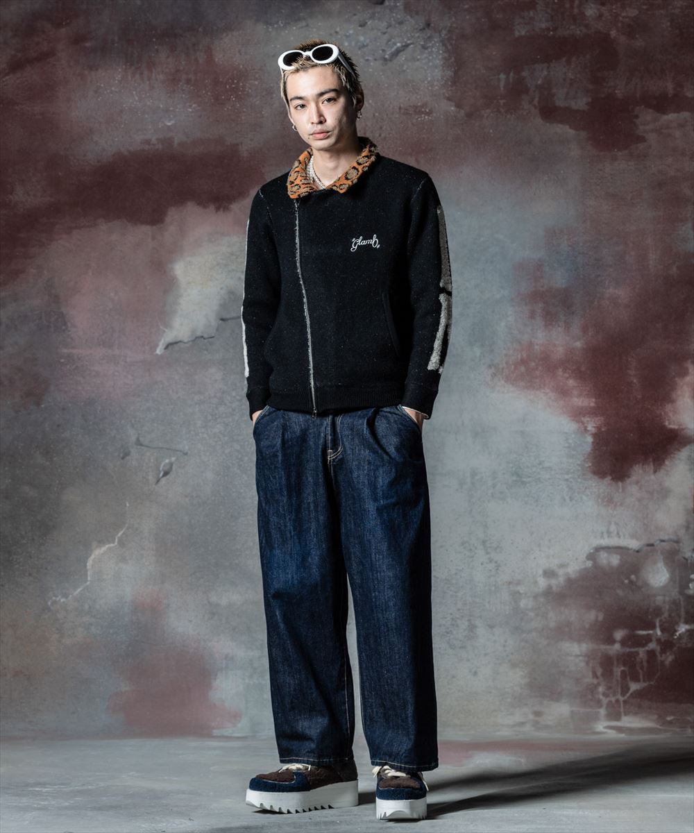 SALE/セール glamb グラム Knit Riders Jacket ニットライダースジャケット
