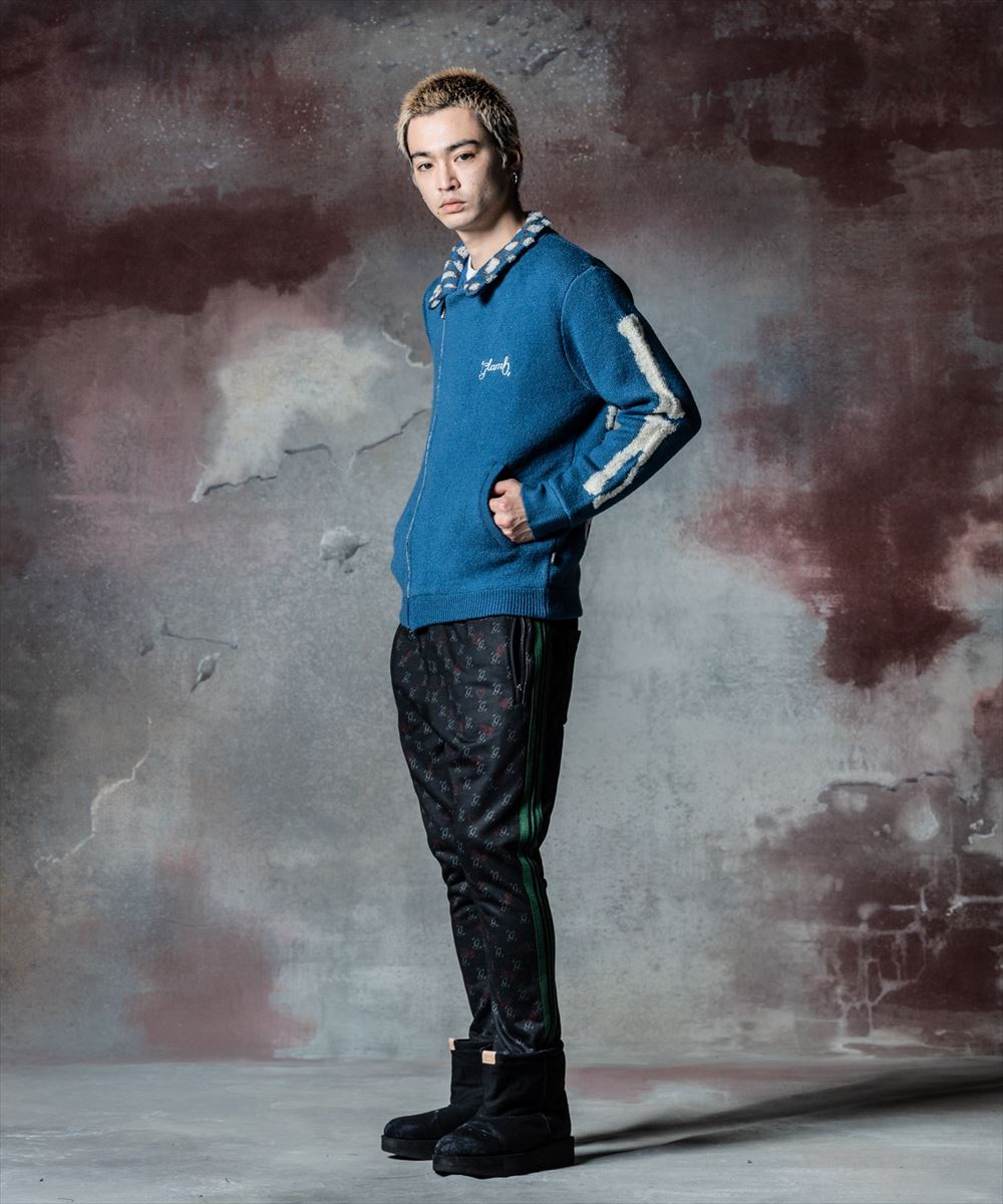 glamb グラム Knit Riders Jacket ニットライダースジャケット