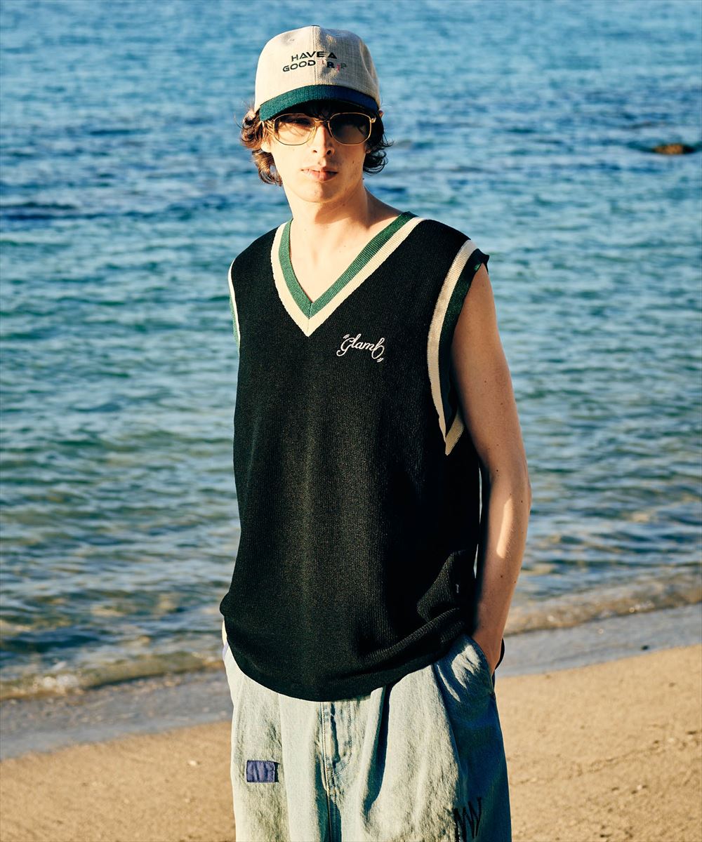 glamb グラム Tilden Knit Vest チルデンニットベスト