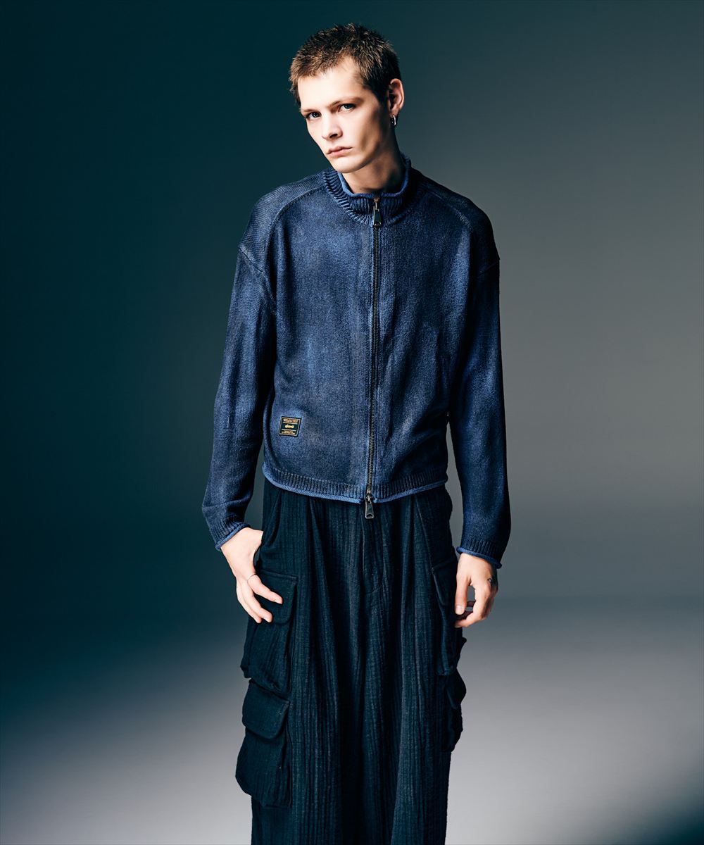 Paraffin Coated Knit Blouson / パラフィンコートニットブルゾン glamb グラム