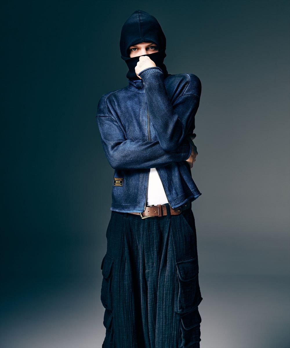 Paraffin Coated Knit Blouson / パラフィンコートニットブルゾン glamb グラム