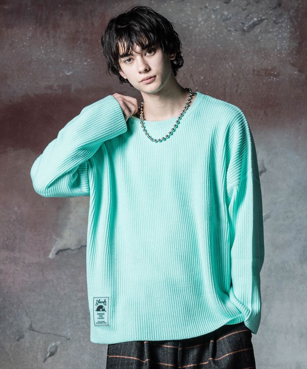 glamb グラム Rubber Tag Knit ラバータグニット