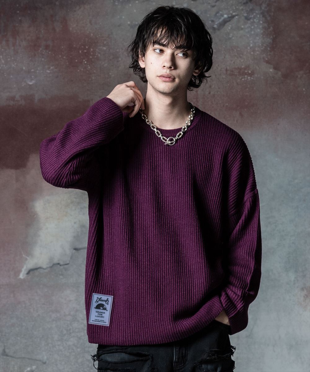glamb グラム Rubber Tag Knit ラバータグニット