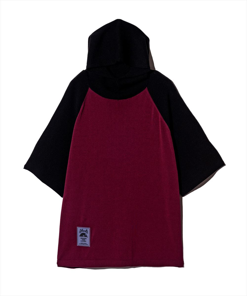 SALE/セール glamb グラム Half Sleeves Knit Hoodie / ハーフスリーブニットフーディ 特別価格