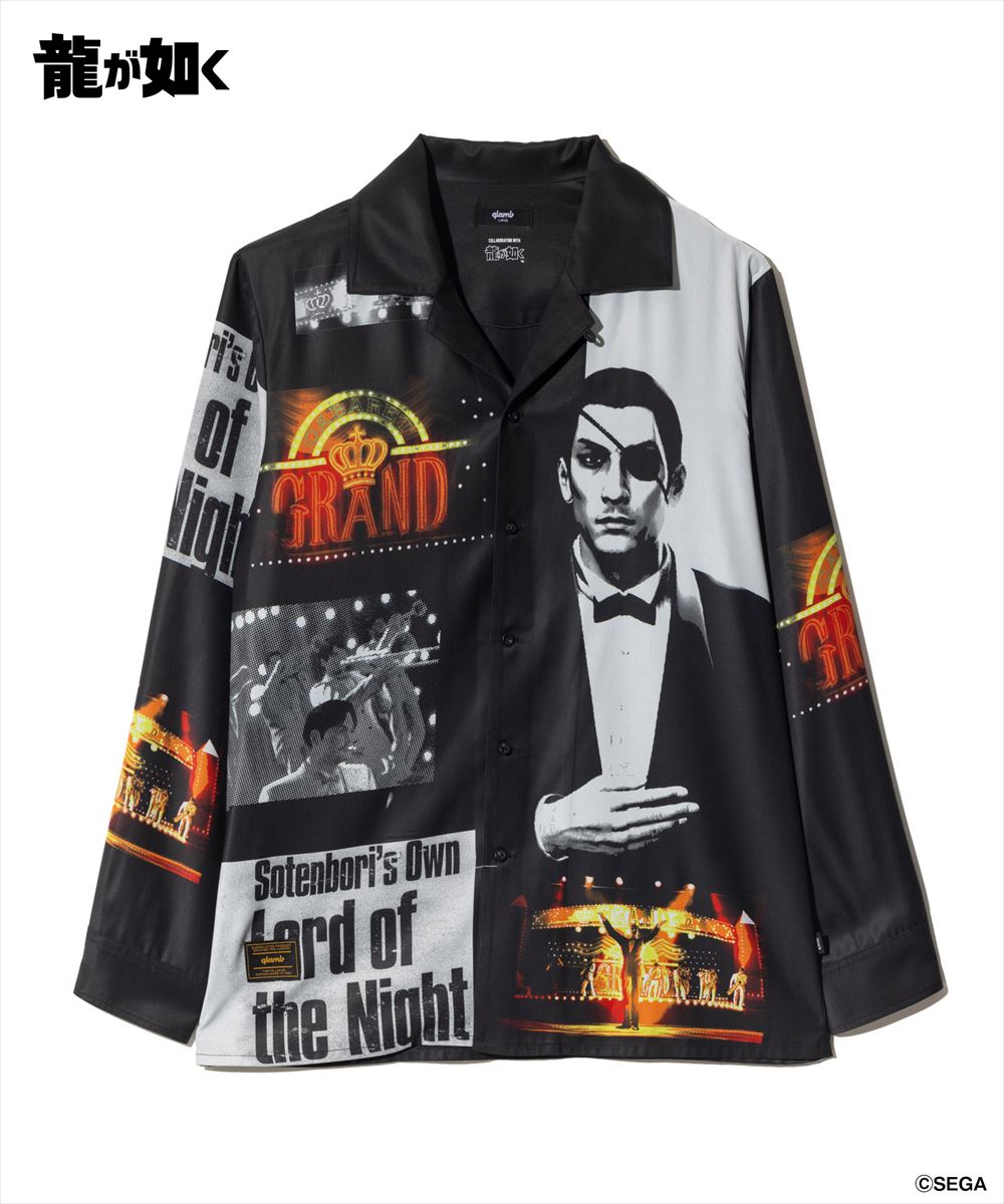 龍が如く 真島吾朗 Cabaret Master Majima Shirt / キャバレーマスターマジマシャツ glamb グラム