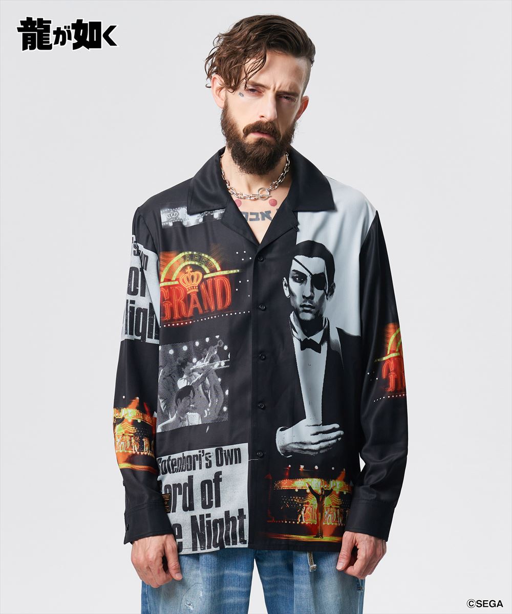 龍が如く 真島吾朗 Cabaret Master Majima Shirt / キャバレーマスターマジマシャツ glamb グラム