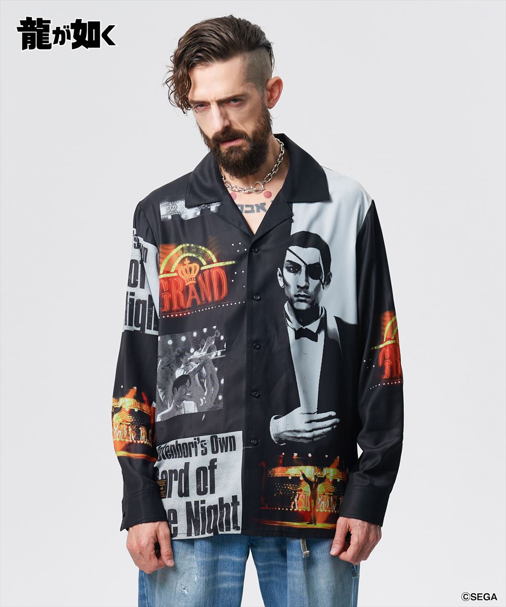 龍が如く 真島吾朗 Cabaret Master Majima Shirt / キャバレーマスターマジマシャツ glamb グラム