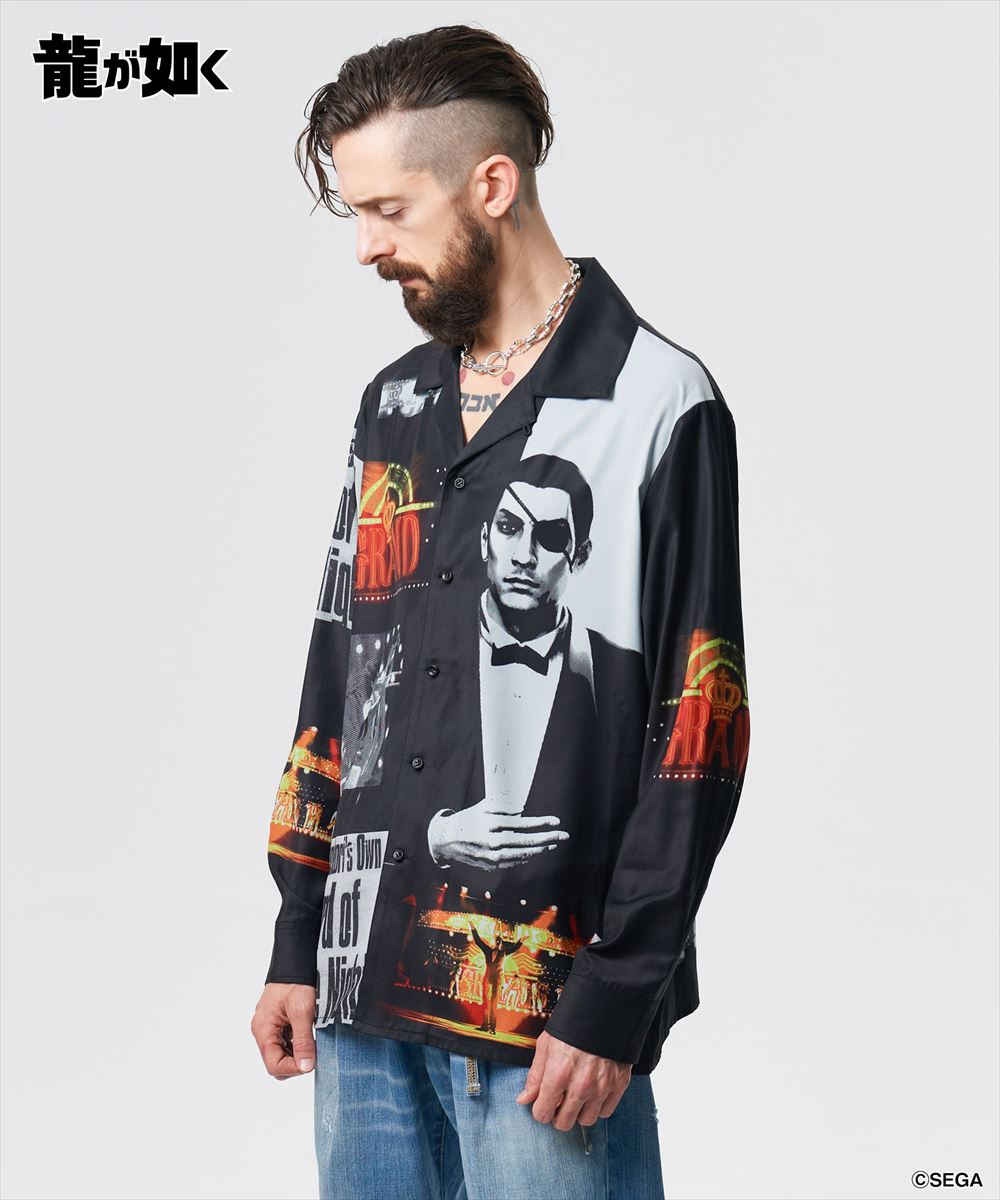 龍が如く 真島吾朗 Cabaret Master Majima Shirt / キャバレーマスターマジマシャツ glamb グラム