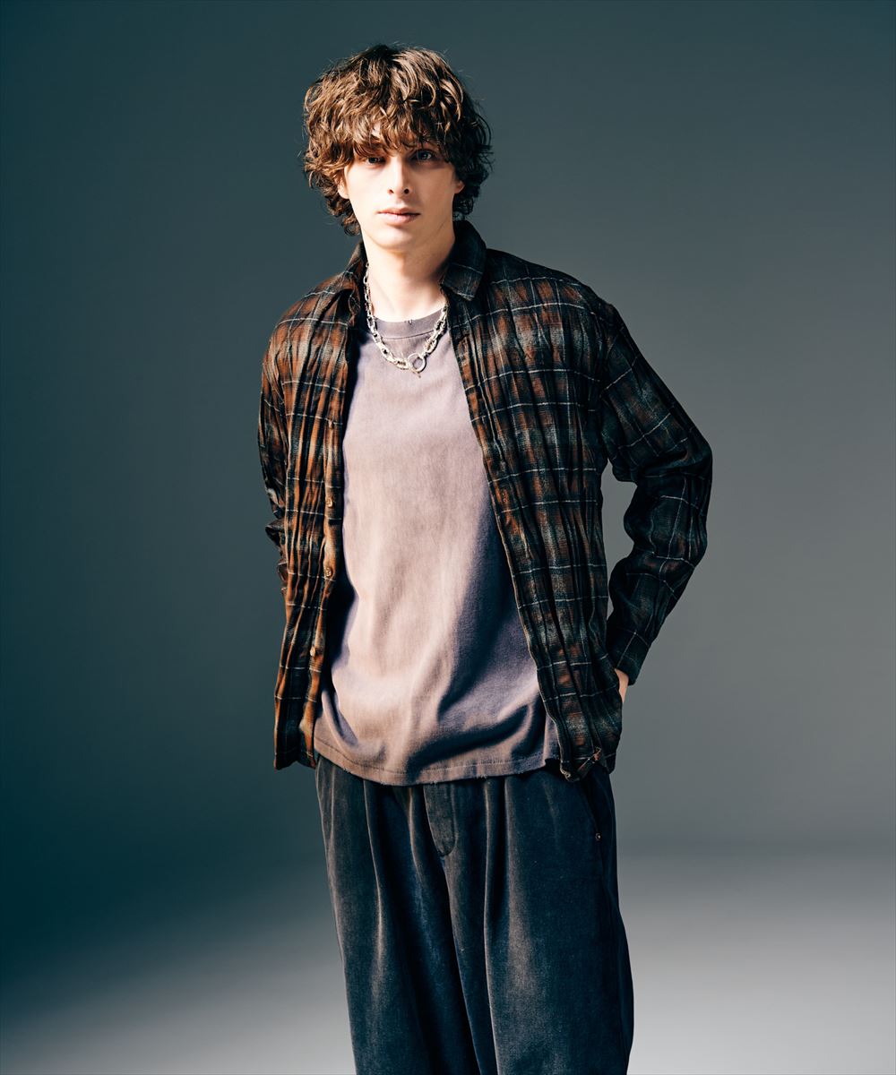Wrinkle Flannel Shirt / リンクルフランネルシャツ glamb グラム