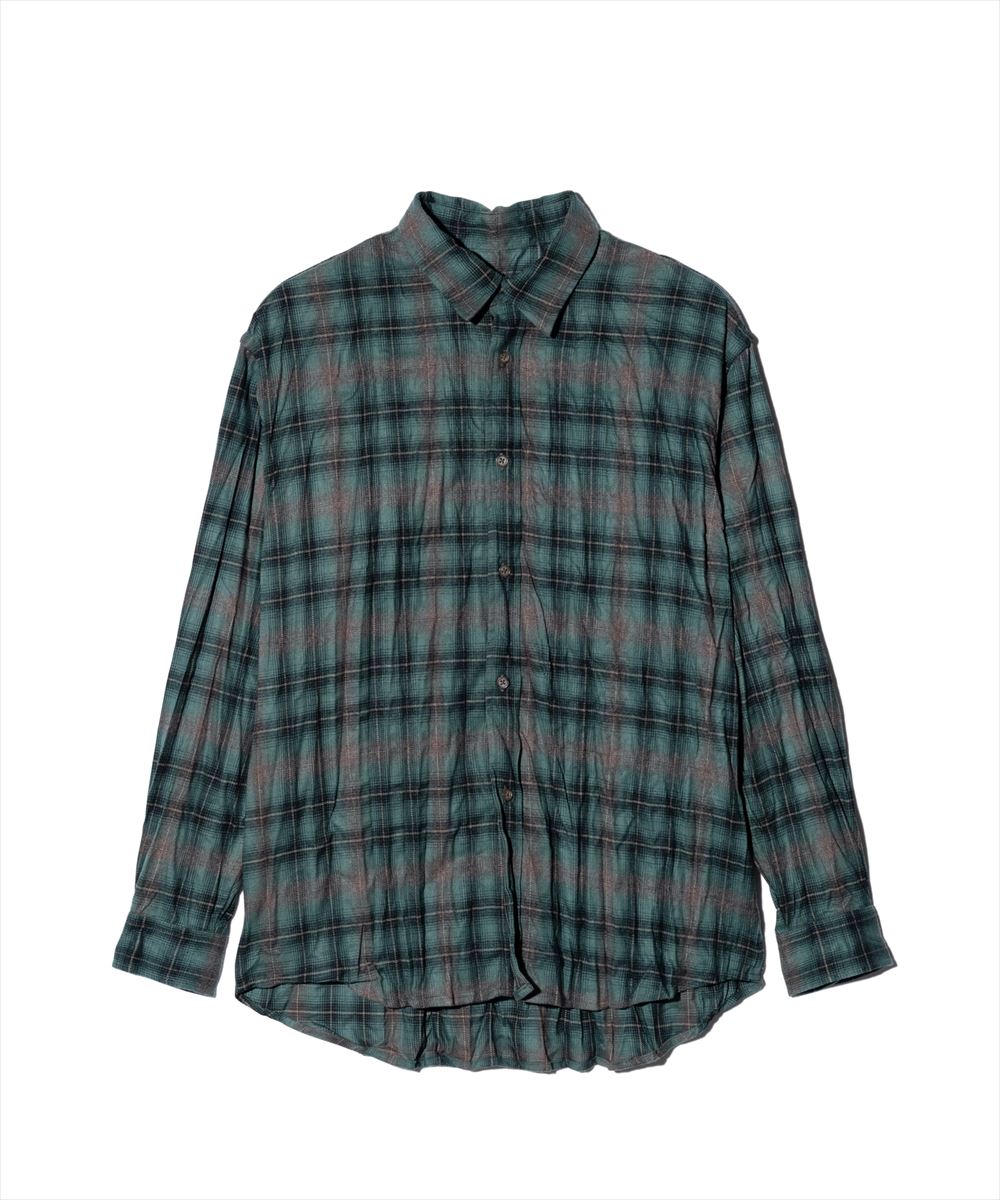 Wrinkle Flannel Shirt / リンクルフランネルシャツ glamb グラム