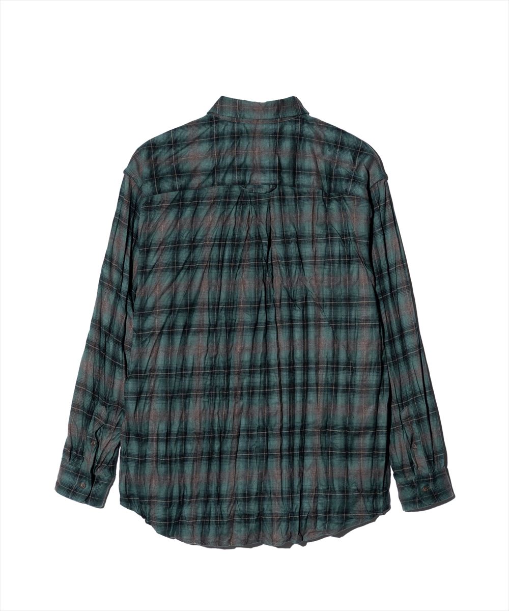 Wrinkle Flannel Shirt / リンクルフランネルシャツ glamb グラム