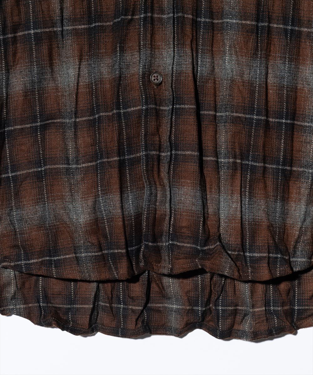Wrinkle Flannel Shirt / リンクルフランネルシャツ glamb グラム