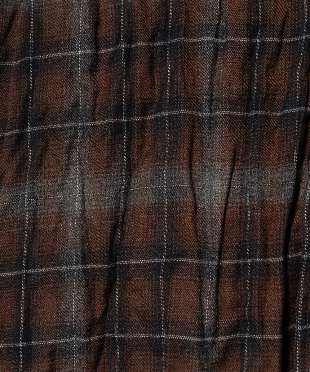 Wrinkle Flannel Shirt / リンクルフランネルシャツ glamb グラム