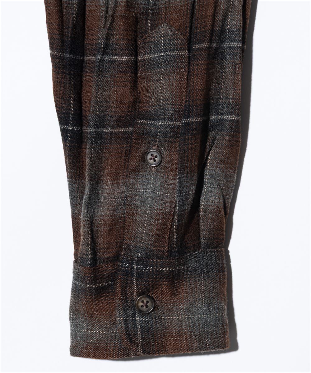 Wrinkle Flannel Shirt / リンクルフランネルシャツ glamb グラム