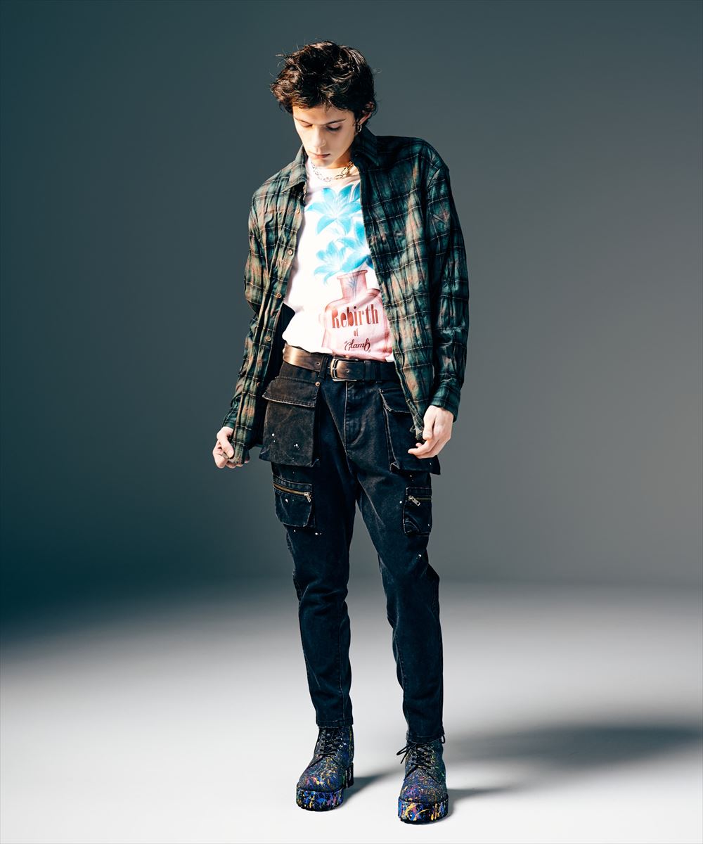 Wrinkle Flannel Shirt / リンクルフランネルシャツ glamb グラム